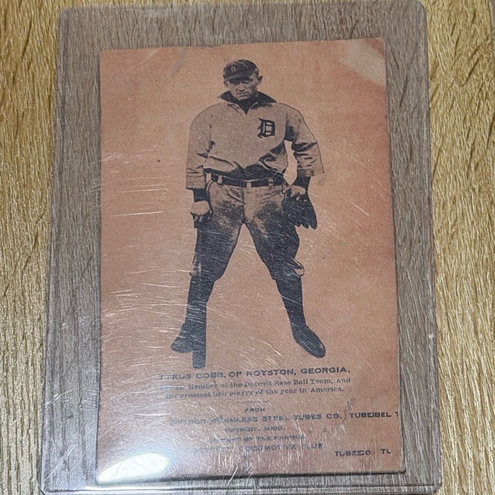 Vintage Ty Cobb Post Card !!!